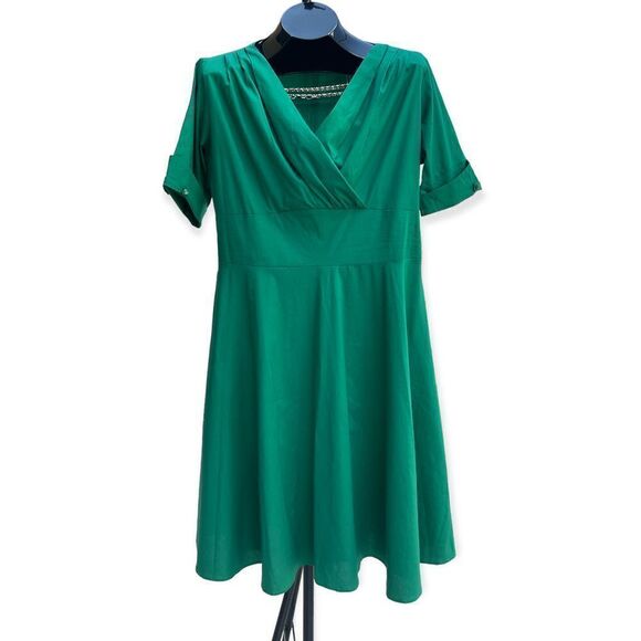 MINTLIMIT Women's 1950s Vintage Wrap Retro Cocktail Swing Plain A-line Size XL - Picture 1 of 11